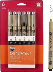 Pigma Micron Fineliner Pens Archival Black Ink Pens for Writing Drawing NEW