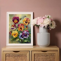 Diamond Art Kits for Adults Flower, DIY 5D 12×16 inches, KM660-1