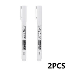 1/2/3pcs White Permanent Marker Pens For Metal, Art, Wood, Plastic, Drawing