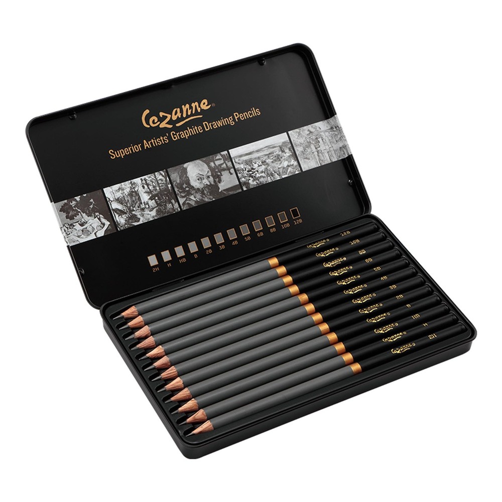 12 PCS Graphite Drawing Pencils Set Assorted Break-Resistant Sketch Pencils