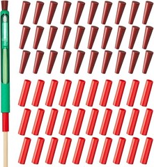 Nonstick Silicone Sleeves for Epoxy/Resin Pen Turner Attachment Red 60 Count