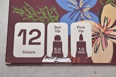 Artistro Acrylic Dual-Tip Markers 12 Colors Dot 5.0mm Fine 1.0mm Set Multicolor