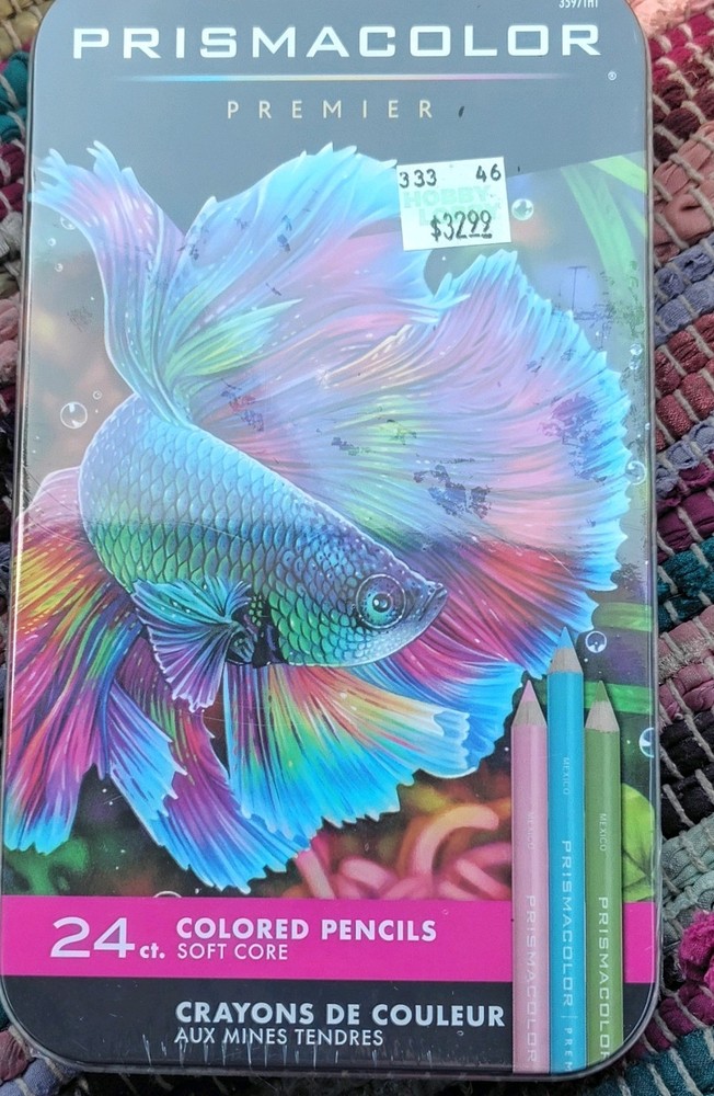 Prismacolor Premier 24ct Soft Core Colored Pencil Set Tin, Multicolor