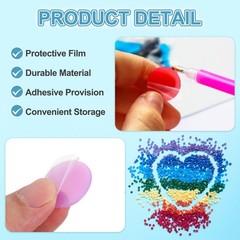 8PCS Diamond Art Painting Wax with Box Round DIY Wax Refills(23mm/0.9″, Blue)
