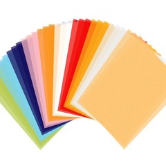 Colored Vellum Paper, 50 Sheets, 10 Colors, 8.5 x 11, Transparent, Printable,