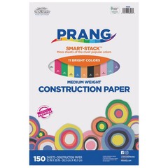 150 Sheets 12×18 Inch SmartStack Construction Paper 11 Assorted Colors