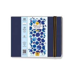 A5 Artist Watercolor Journal 25 Sheets 245GSM Cold Pressed Landscape Blue