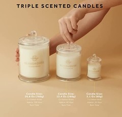 Glasshouse Fragrances A Tahaa Affair Candle, Triple Scented 380g, Green