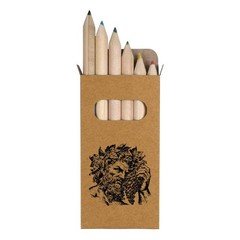 6 x ‘Greek God Dionysus’ Short 85mm Pencils / Coloured Pencil Set (PE00098662)