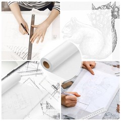 White Translucent Tracing Pattern Paper Roll Sewing Drawing 17 Inch x 50 Yd