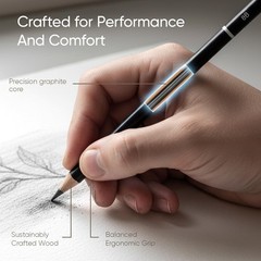 Artist’s Drawing Set – 32pc Art Set for Adults – 12 Graphite Pencils (6H–12B)
