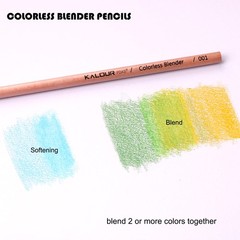 KALOUR Colorless Blender and Burnisher Pencils 6 Count (Pack of 1), colorless