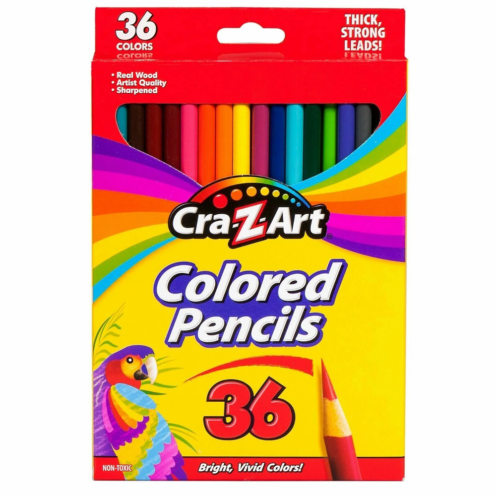 Cra-Z-Art Classic Colored Pencils, 3.3 mm, Assorted Colors, Pack Of 36