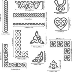 6.3 Inch Metal Celtic Triquetra Knot Stencil Templates Viking Symbol Wicca Re…