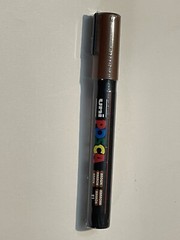 3x Uni Posca Paint Marker Pen Brown Marker Set PC-5M PC-3M PC-1M