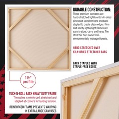 36″ x 36″ Gallery Depth 1-1/2″ Profile Stretched Canvas 2-Pack – Gesso Primed