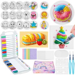80 Pcs Magic 3D Foam Texture Painting Kit, Magic Puffy Paint Kit, Including 4…