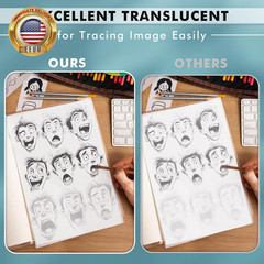 110 Sheets Tracing Paper 8.5X11 Inch White Translucent Paper for Tracing, 32Lb/5
