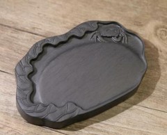 4.7” Natural Rock Pocket Lotus Crab Inkstone Inkslab Calligraphy Painting Tool