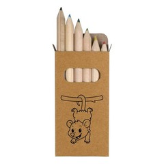 6 x ‘Dangling Baby Possum’ Short 85mm Pencils / Coloured Pencil Set (PE00094658)