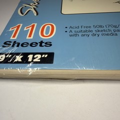 Sketch Pad, Side Wire, 9 x 12 Inches, Acid Free 50 Lbs 110 Sheets.