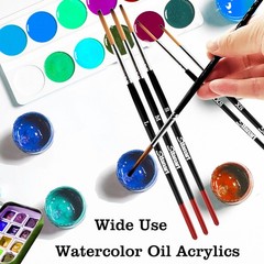 Sdanart Lettering Quill Brushes, 6 pcs XL, L, M, S, XS, XXS, Black