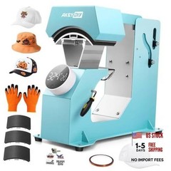 3-in-1 Auto Cap Heat Press Machine, Hat Heat Press with 3pcs Auto Hat Press