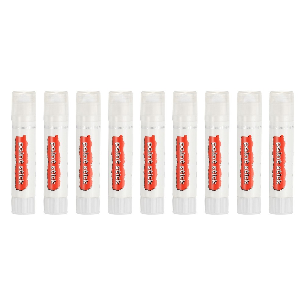 Solid Tempera Paints, 9 Pcs Washable Paint Sticks Paint Pens, White
