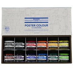 Nicker Poster Color 40mL 12-Color Set PC40ML12N High-quality opaque watercolors