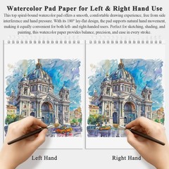 Versatile 9×12 Watercolor Pad with 140lb Cold Press – Perfect for Travel & Gifts