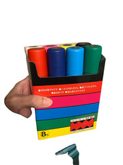Genuine New! Mitsubishi Posca PC17K/8 Box of 8 Assorted Markers