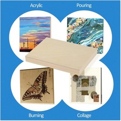 4-Pack 5×7’’ Birch Wood Canvas Panels