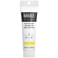 2-oz 59ml Tube Yellow Light Hansa Professional Heavy Body Acrylic Paint Art