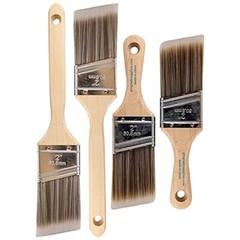 Paint Brushes 4-Pack Angle Brushes in Assorted Sizes for All Latex and Oil