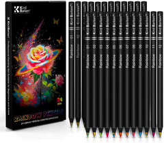Art Supplies 24 Rainbow Colored Pencils, Teen Girl Gifts Trendy Stuff, Multic…