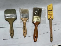 Vintage Paint Brush Lot of 4 Wooden Handle Linzer Purdy + Others See Description