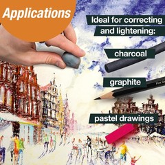 Faber-Castell Erasers – Drawing Art kneaded Erasers, Large Size Grey – 4 Pack