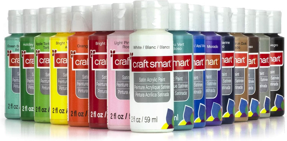 Multi-Surface Satin Acrylic Paint Value Pack, 16 Paints by (2 Oz)