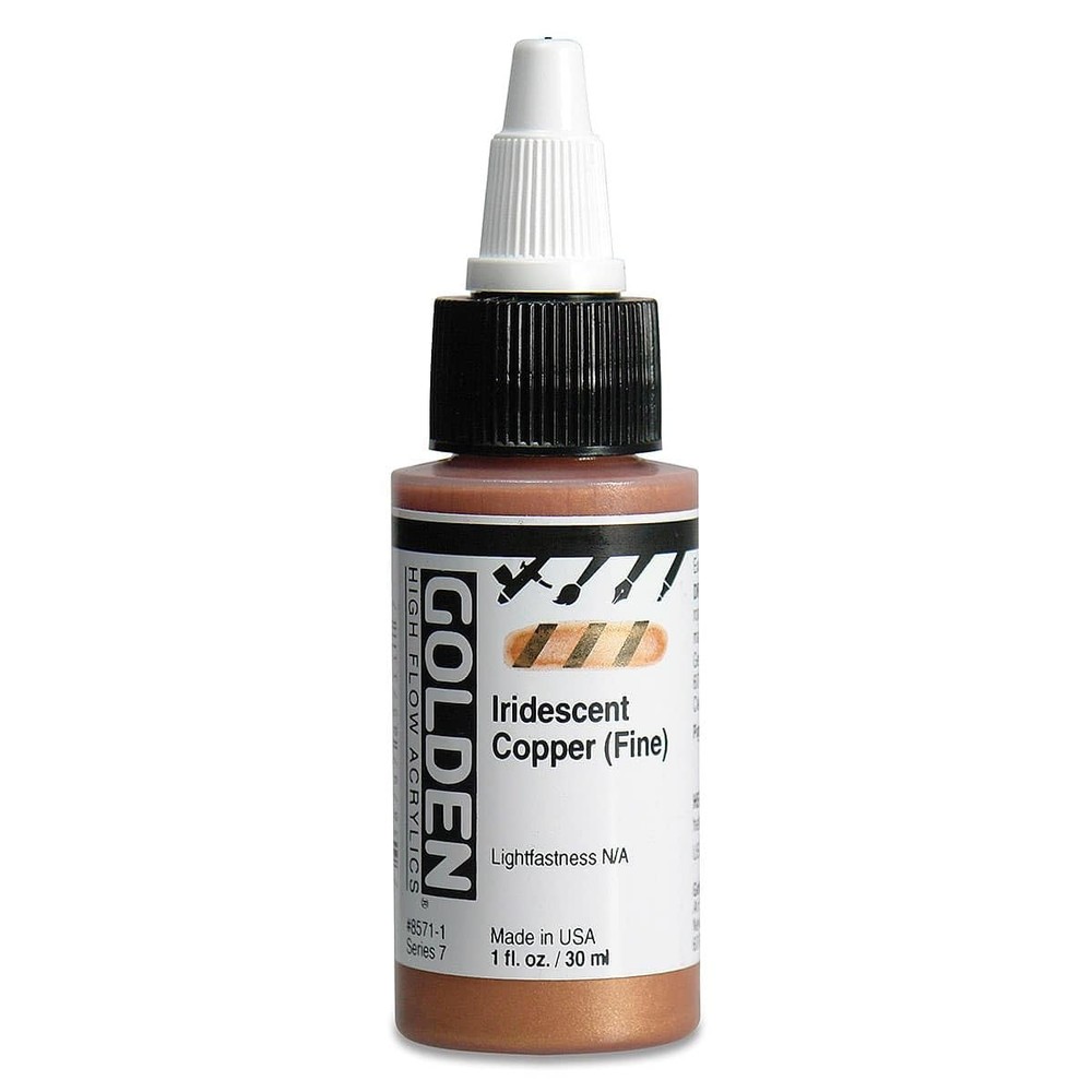 High Flow Acrylics Iridescent Copper Fine 1 fl oz Bottle Pro Artist Paint