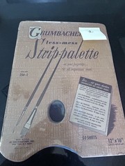 Lot of 6 Vintage Grumbacher Strip-Palette Pads 256-2 – 12″ x 16″- 50 Sheets Each