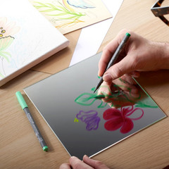 Pigment Arts Multi Ink Brush Pen: 60 Colors, Fiber-Tip Pens with Brush Nib, Perm