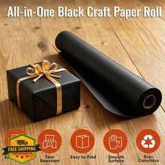 ReePlan 36″ x 1200″ (100′) Black Kraft Craft Paper Roll, 80 GSM Bulletin Boar…