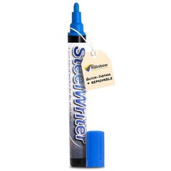 Washable Removable Metal Marking Paint Pen Blue Wet Erase Industrial Marker