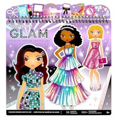 Sketch Set, Includes Sketch Pad with Stencils & Stickers, Fashion Glam Fashion