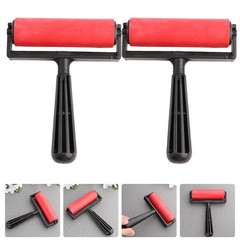 2 Pcs Printing Press Tools Rubber Ink Roller Glue Stick Printmaking Supplies