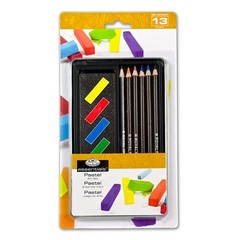 Royal & Langnickel Small Tin Pastel Pencil Art Set 1 Count (Pack of 1), Blue