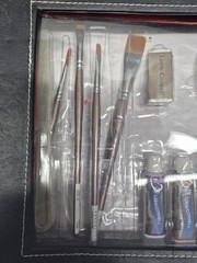 Art Creation Expression Oil Paint Combo Set Brush Canvas Palette