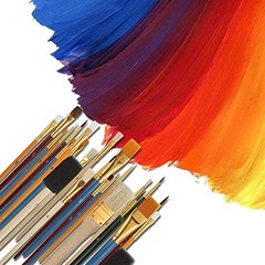 25 PCS All Purpose Paint Brush Set, Beginner, Paint, Craft, Multiple Pack of 25