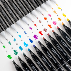 Permanent Markers with Dual Tip by Brilliant Bee, 60 Count