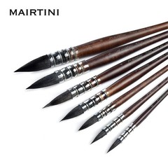 0# Professional Mixed Squirrel Mop Round Fine Tip Watercolor Brush Art Paint